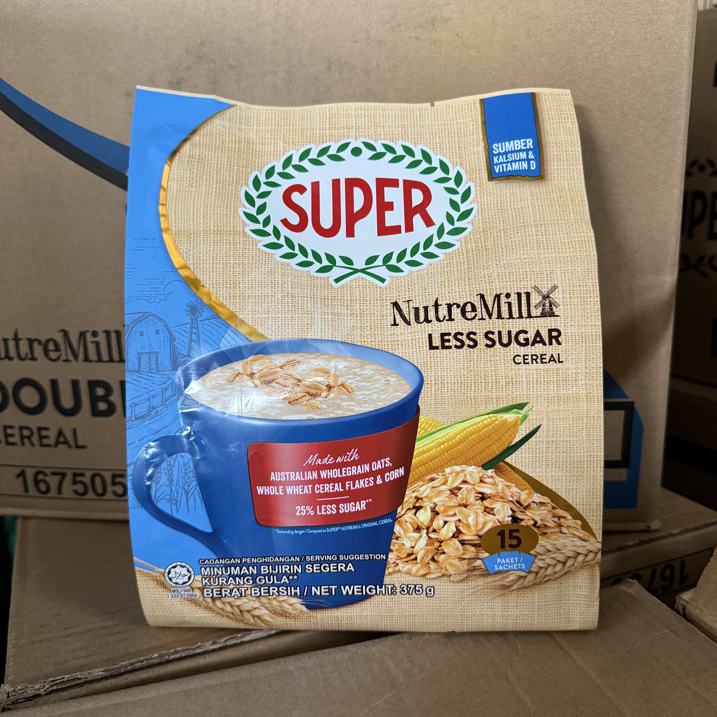 super超级麦片马来西亚原装进口少糖低糖糙米双倍经典麦片马版 - 图0