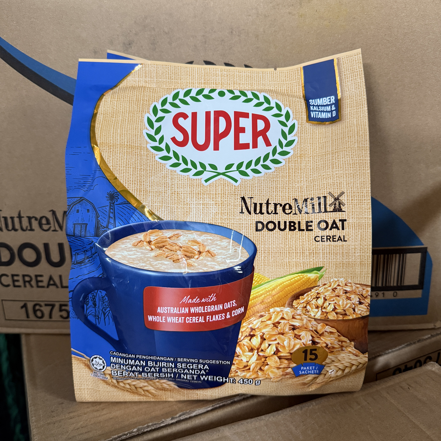 super超级麦片马来西亚原装进口少糖低糖糙米双倍经典麦片马版 - 图2