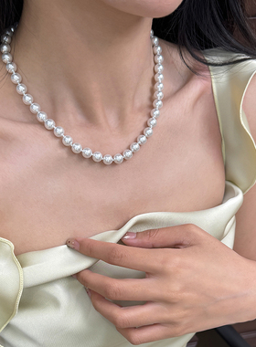 方糖家纯银施家新色号月光白项链