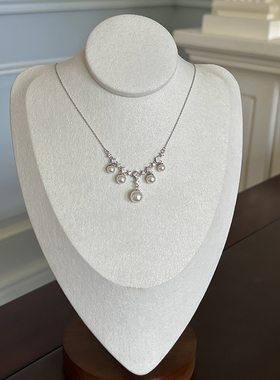 奥地利施家珍珠纯银灵动流苏项链