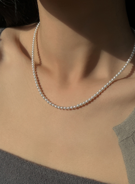 正圆极光baby迷你天然珍珠项链