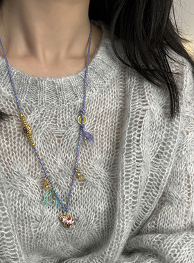 方糖家烧蓝沙金葫芦编绳项链