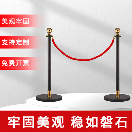 不锈钢挂绳一米护栏围挡座警戒线隔离带酒店迎宾柱大堂礼仪剪钛金 - 图1