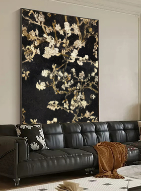 梵高杏花玄关油画因为艺术复古风
