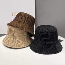 French Korean version Water corrugated bifacial can be worn with fisherman hat children autumn and winter leisure sunscreen sunscreen basin cap tide