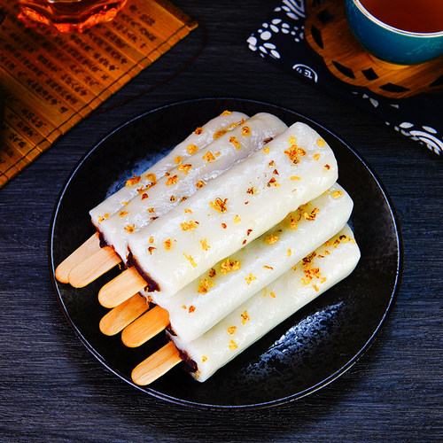 上海特产城隍庙小吃传统糕点桂花条头糕330g 苏式红豆馅糯米糕团 - 图2
