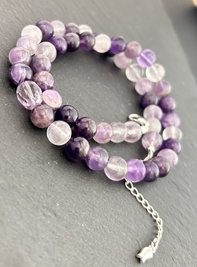 捡漏紫极光choker颈链可做双圈手链女款简约幸运饰品