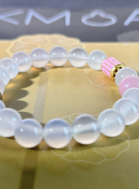 高冰荔枝冻娜娜通红蔷薇招桃花转运珠粉色串珠小众简约闺蜜礼物