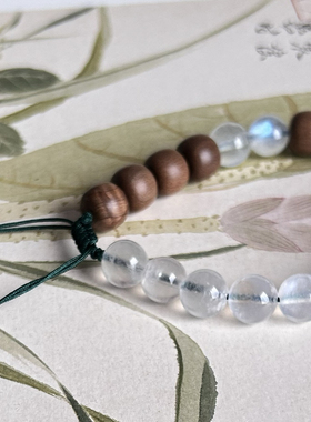 【别样】保真印度老山檀斯里兰卡蓝月光growthring原创手链手串