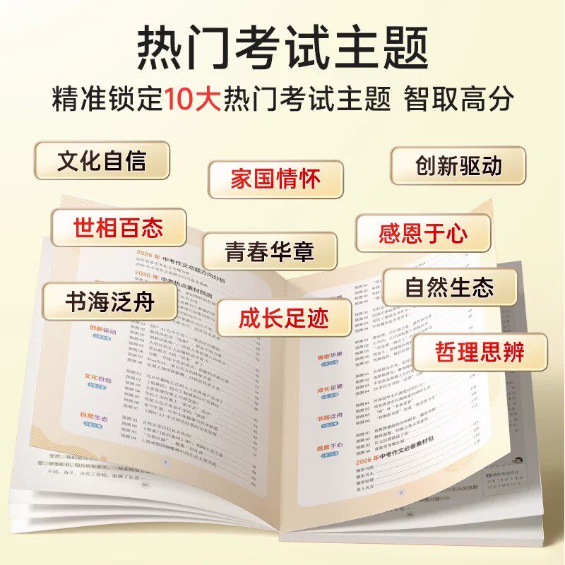 时光学2025中考热点素材预测高分范文中考真题高分素材积累满分作文结合中考命题方向十大热考话题作文热考主题全覆盖时文阅读话题
