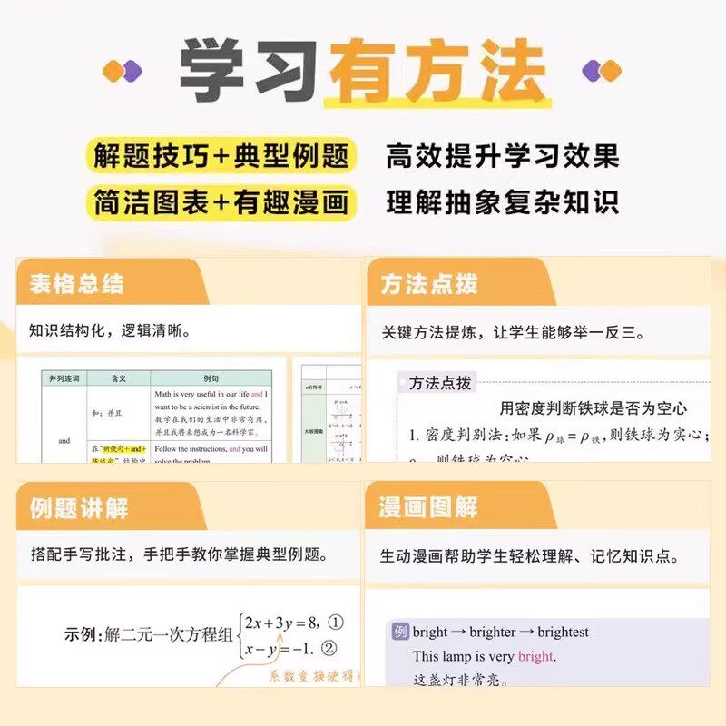 2026推荐张雪峰初中提分笔记语文数学英语物理化学政治历史地理生物语法词汇七八九年级中考复习知识学霸清单手册官方旗舰店