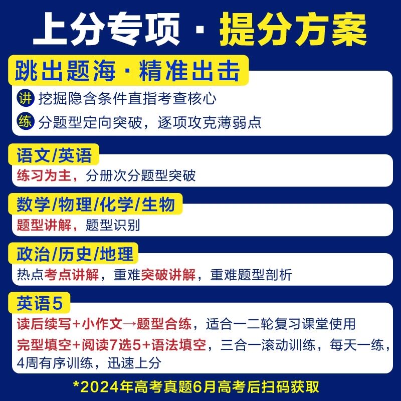 2026版 高考必刷题上分专项英语专题12345语篇型语法填空完形填空阅读理解读短文改错高一二三新高考专题突破分题型强化总复习全国