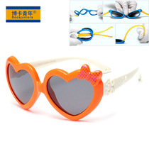 2022 new fashion children sunglasses male and female cuddly sun glasses peach heart frame butterfly knot glasses 878