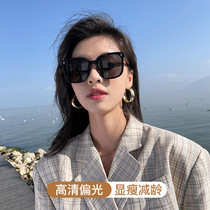2022 New folding sun glasses Women Chauga Summer sun protection Tea color Anti UV sunglasses Driving glasses CD002