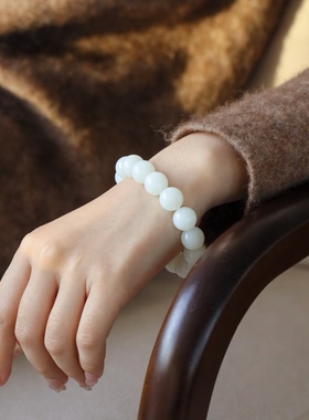 新疆和田玉珠串白玉手串