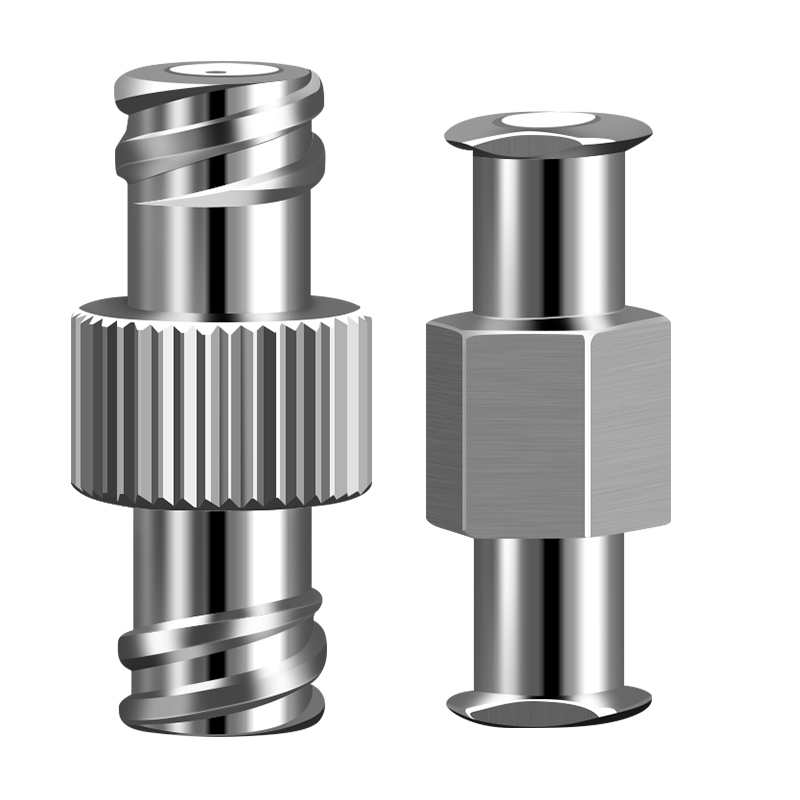 金属鲁尔接头外螺纹双头双母不锈钢针筒对接针筒分装头转接头-图3