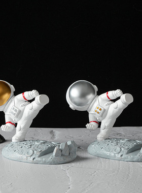 宇航员模型摆件手机支架