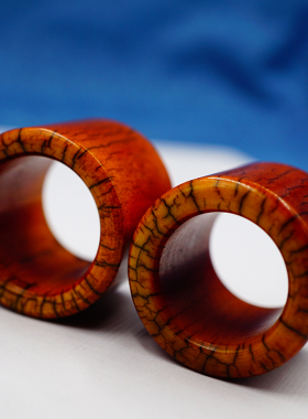 西藏牦牛骨扳指复古文玩霸气饰品