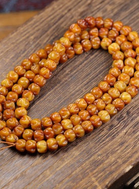 天然西藏式老料骆驼骨手串手链骨雕刻百香籽108佛珠念珠文玩饰品