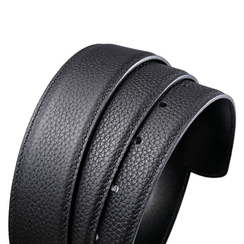 适用于爱马仕皮带H扣头层牛皮无头替换皮带男女士不带头真皮腰带