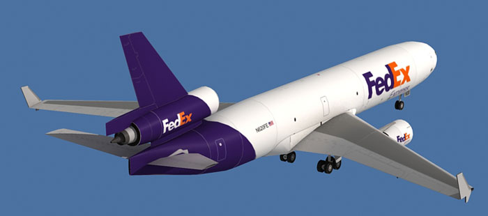 麦道 MD-11 Fedex 联邦快递 民航客机飞机 1:72 1:100 纸模型 - 图1