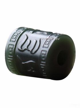 正宗和田玉六字真言桶珠转运珠青玉路路通珠子手链项链配珠佛珠念