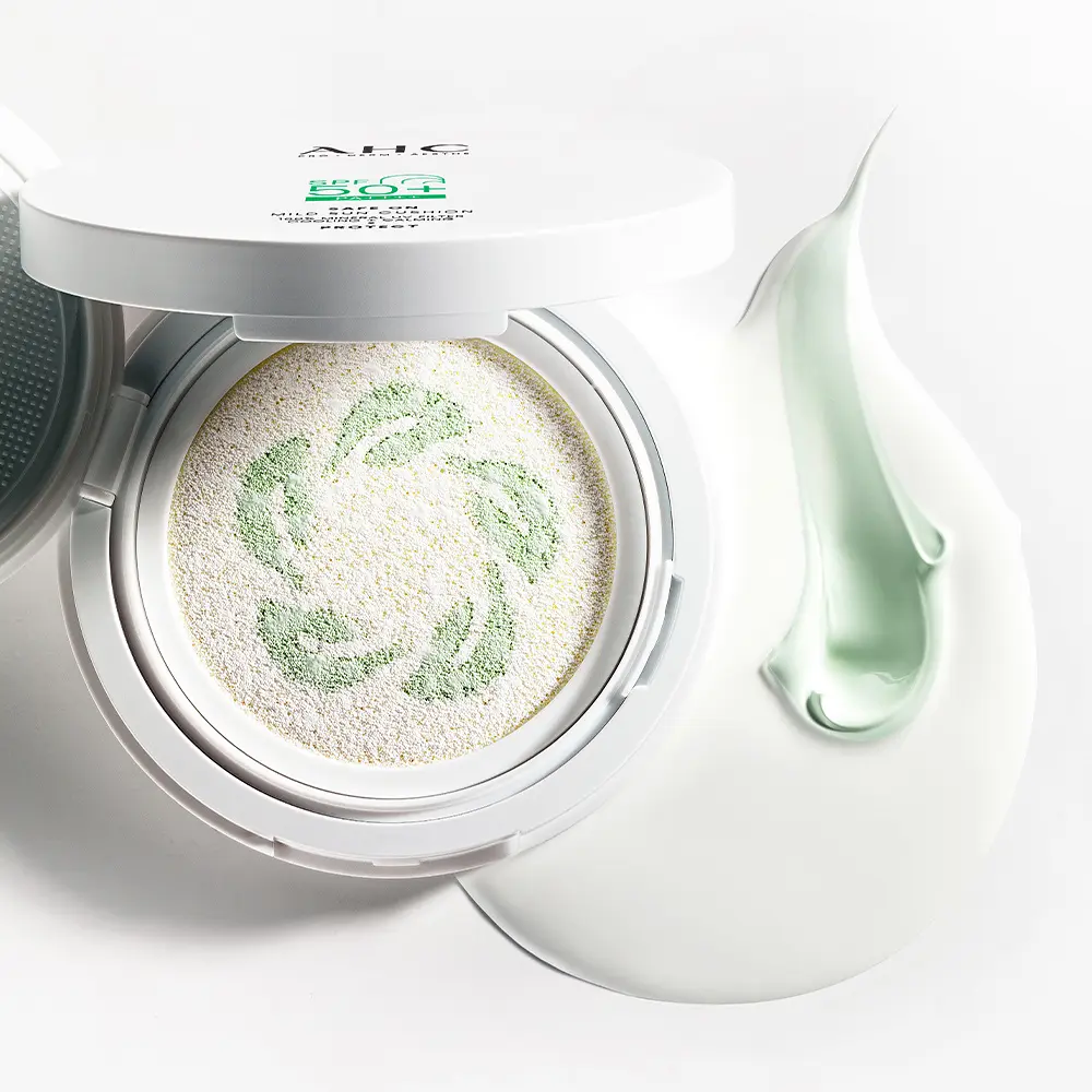 现货AHC积雪草防s气垫镇定舒缓保湿持久干爽降温敏感可用25g,淘宝优惠券,粉丝福利购,淘宝优惠卷