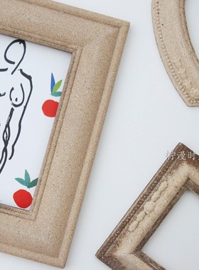 复古chic做旧风粗糙木制木框花瓶复合技术粘合家居装名宿饰摆设