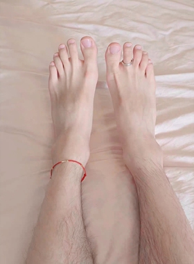 优男阁|复古做旧橄榄树叶男脚戒 简约开口可调节男士脚趾环脚饰