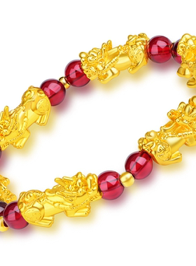 情侣简约个性貔貅红绳手工编织时尚手链男女