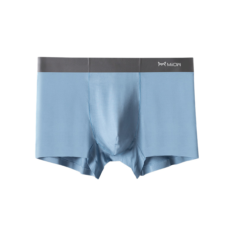 3条猫人男士内裤夏季薄款无痕中腰透气铜离子3A抗菌裆青年平角裤 - 图3