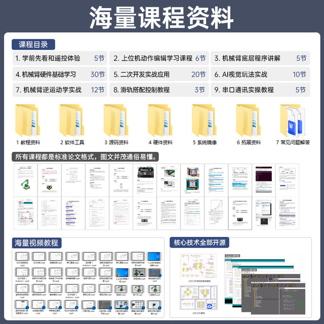 Huaner ESP32 programming robot open source manipulator arm