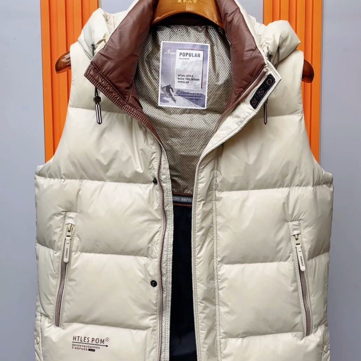 【秋冬新款】简约风男士休闲羽绒马甲帽子可拆卸2025,淘宝优惠券,粉丝福利购,淘宝优惠卷