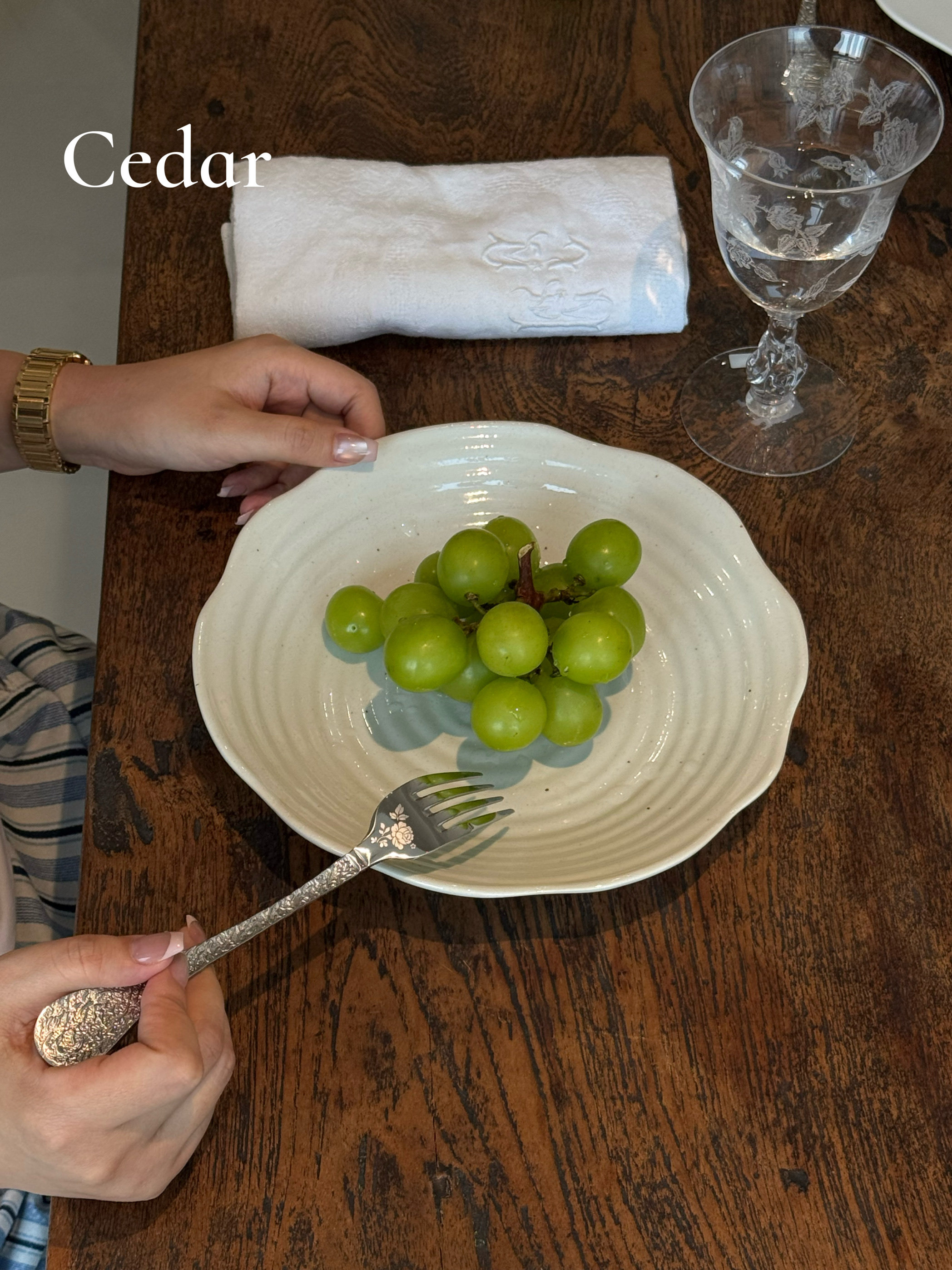 cedar 日式器外贸粉引深盘菜盘碗家用餐具西餐沙拉餐盘陶瓷盘