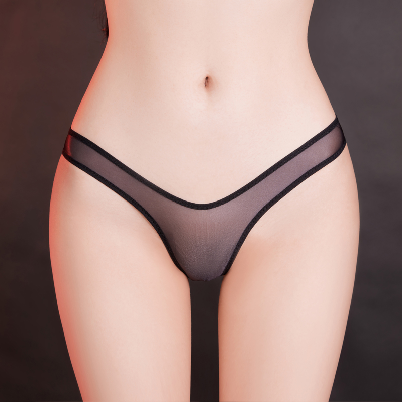 火辣透明女士内裤纯欲弹力冰丝无痕运动隐形网纱低腰性感三角裤女 - 图3