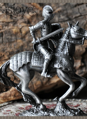 古典欧式 中世纪圣堂战士团之【刚毅】 经典锡兵摆件 男士礼物