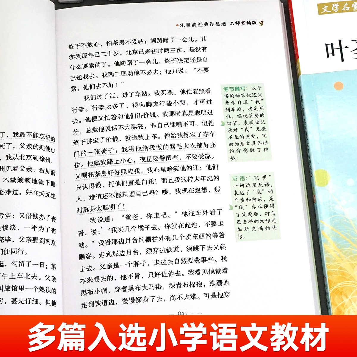 小学生散文读本 朱自清老舍经典文学作品全集冰心鲁迅叶圣陶名家散文集精选四年级课外书必读老师推荐小学生五六年级课外阅读书籍 - 图1