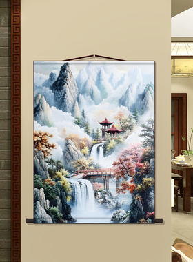 佛道仙家堂口挂画山水画无活物