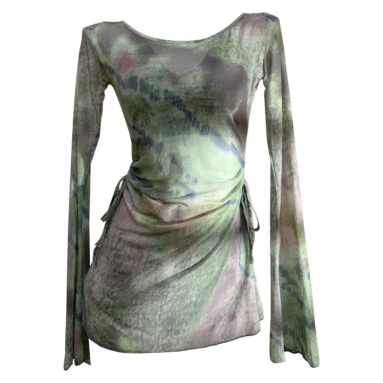 【晨曦雾染】复古晕染防晒罩衫长袖遮肉显瘦三件套泳衣女分体新款,淘宝优惠券,粉丝福利购,淘宝优惠卷