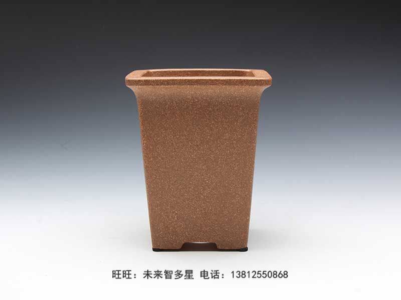 未来智多星紫砂花盆四方帽线小签筒兰盆树桩专用盆景盆
