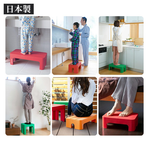 日本进口小凳子家用塑料矮凳儿童脚踏板凳换鞋凳登高凳桌下垫脚凳 - 图1