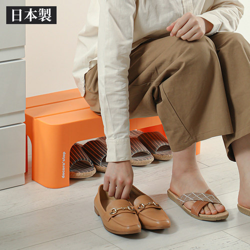 日本进口小凳子家用塑料矮凳儿童脚踏板凳换鞋凳登高凳桌下垫脚凳 - 图0