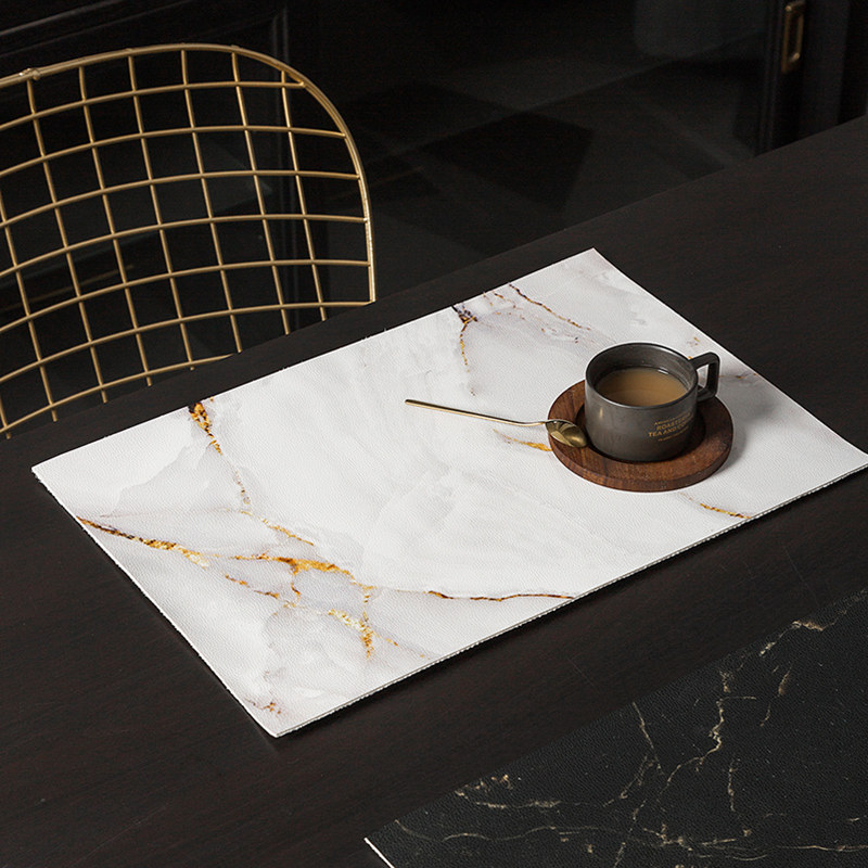 大理石纹理皮革餐垫防水防油碗垫北欧风pu皮餐垫茶几餐桌杯垫防烫,淘宝优惠券,粉丝福利购,淘宝优惠卷