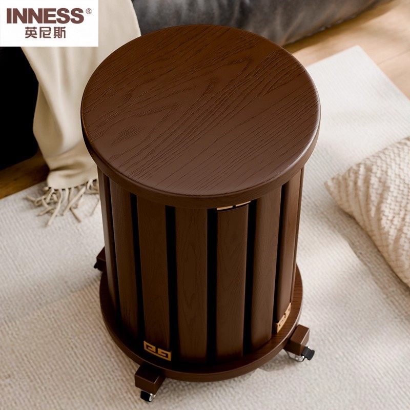 英尼斯 实木凳子家用可叠放组合凳餐桌圆凳叠叠乐木凳四合一板凳,淘宝优惠券,粉丝福利购,淘宝优惠卷