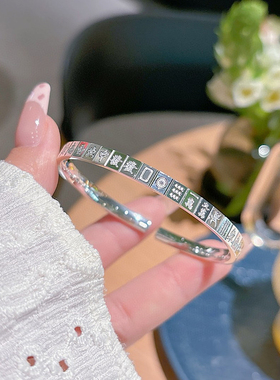 足银9999纯银十三幺麻将手镯女