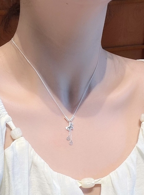 足银999碎冰冰马上有钱项链女