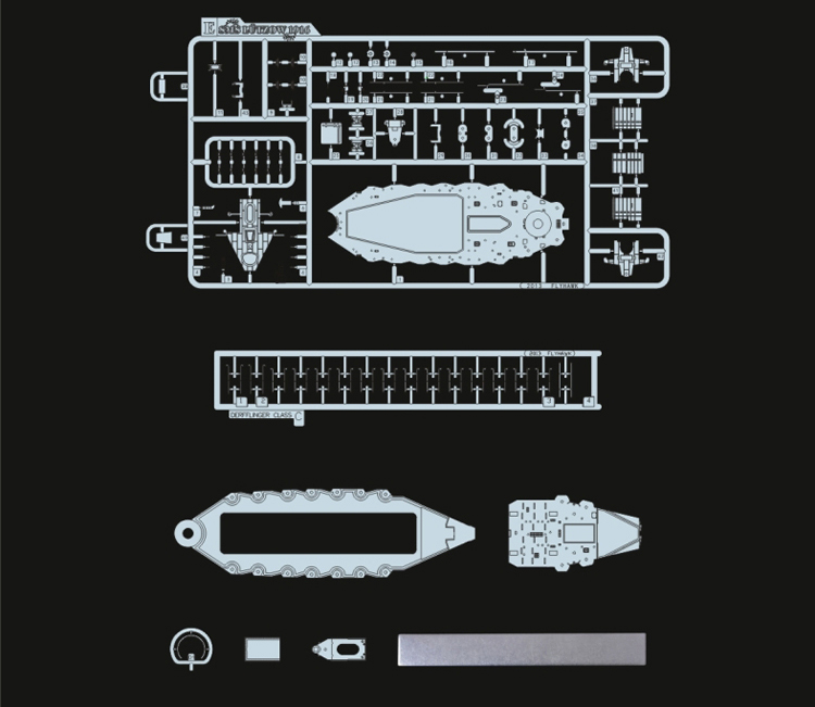 鹰翔 1/700 吕佐号 战列巡洋舰 1916 拼装模型 FH1301 S 吕佐夫 - 图2