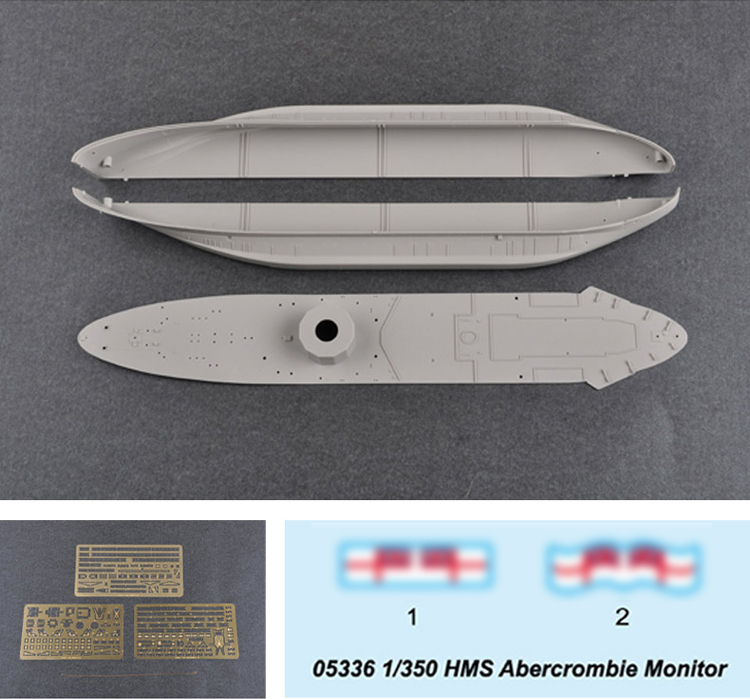 小号手模型 1/350英国皇家海军阿贝克隆比浅水重炮舰 05336-图3