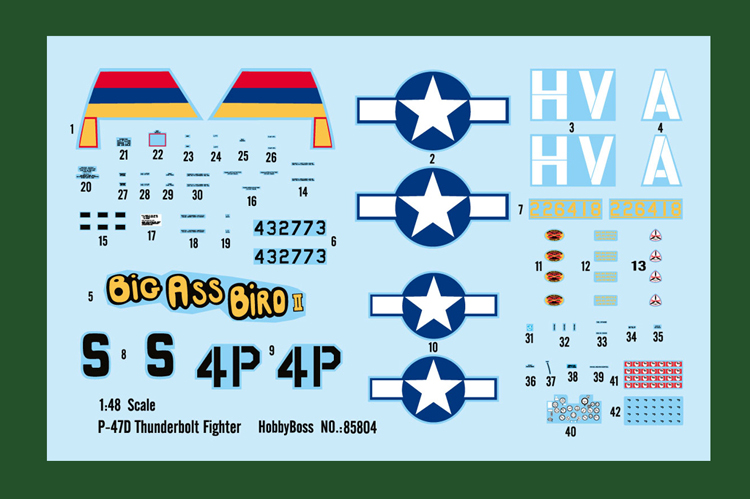 HobbyBoss 小号手 1:48 二战美国 P-47D战斗机 85804 拼装模型 - 图3