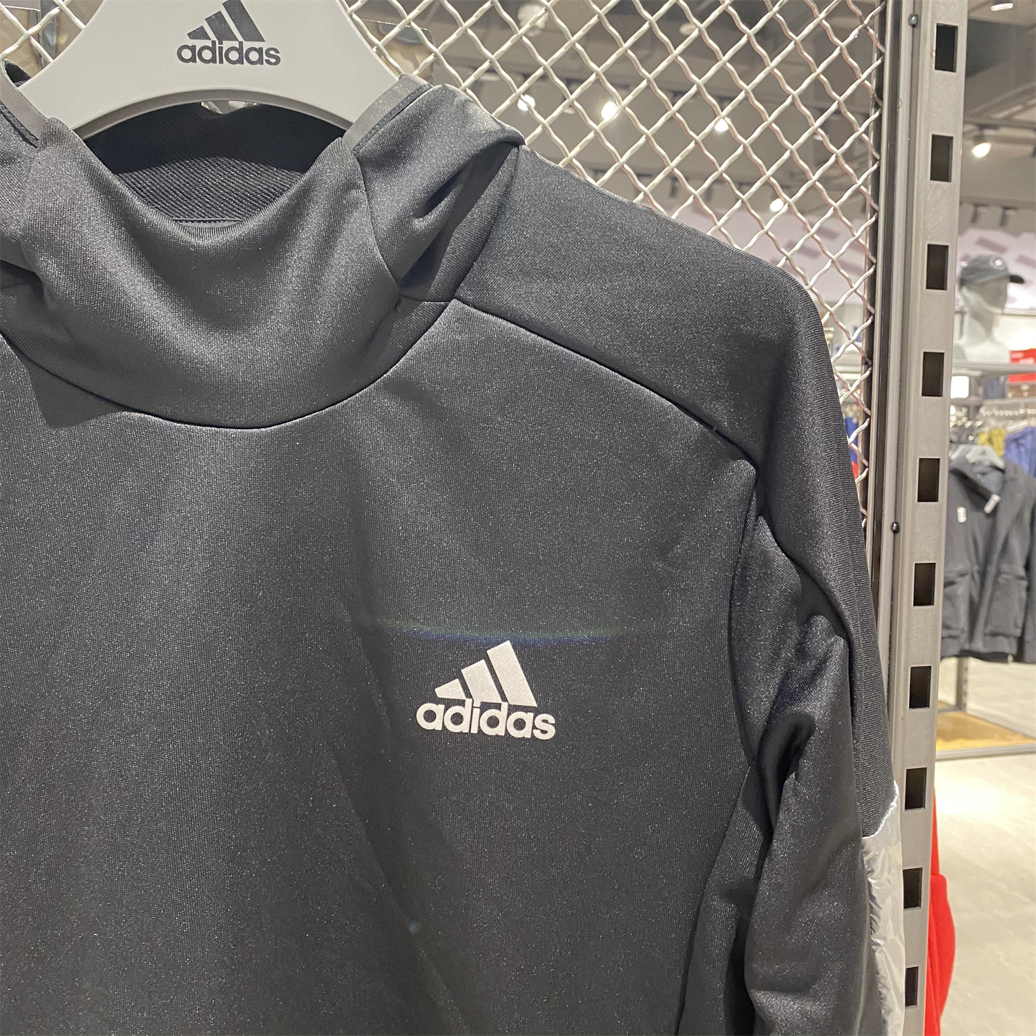 Adidas阿迪达斯春季男子圆领训练连帽运动休闲套头衫卫衣 GK6996 - 图1